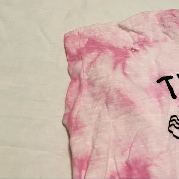 Forever 21 Women Pink Dyed Round Neck T-shirt Size Small Distressed - Picture 7 of 16